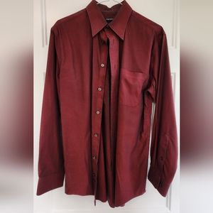 Burgundy cotton dress shirt